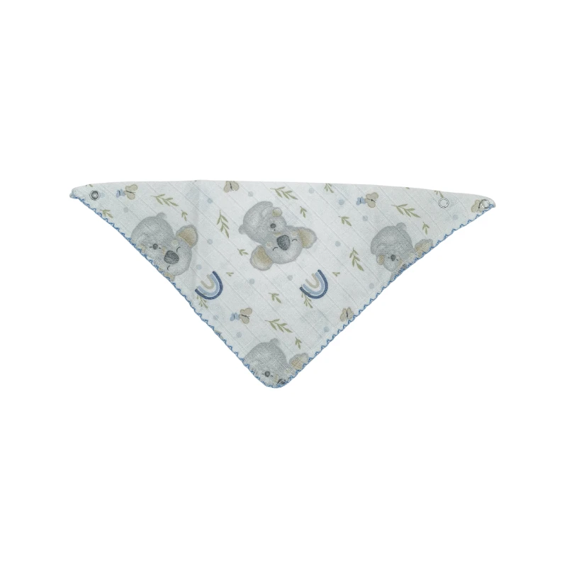 Koala Desenli Müslin Fular Bebek Önlüğü