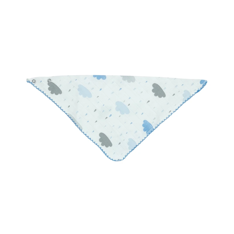 Unisex Müslin Fular Önlük – Bulut Desenli