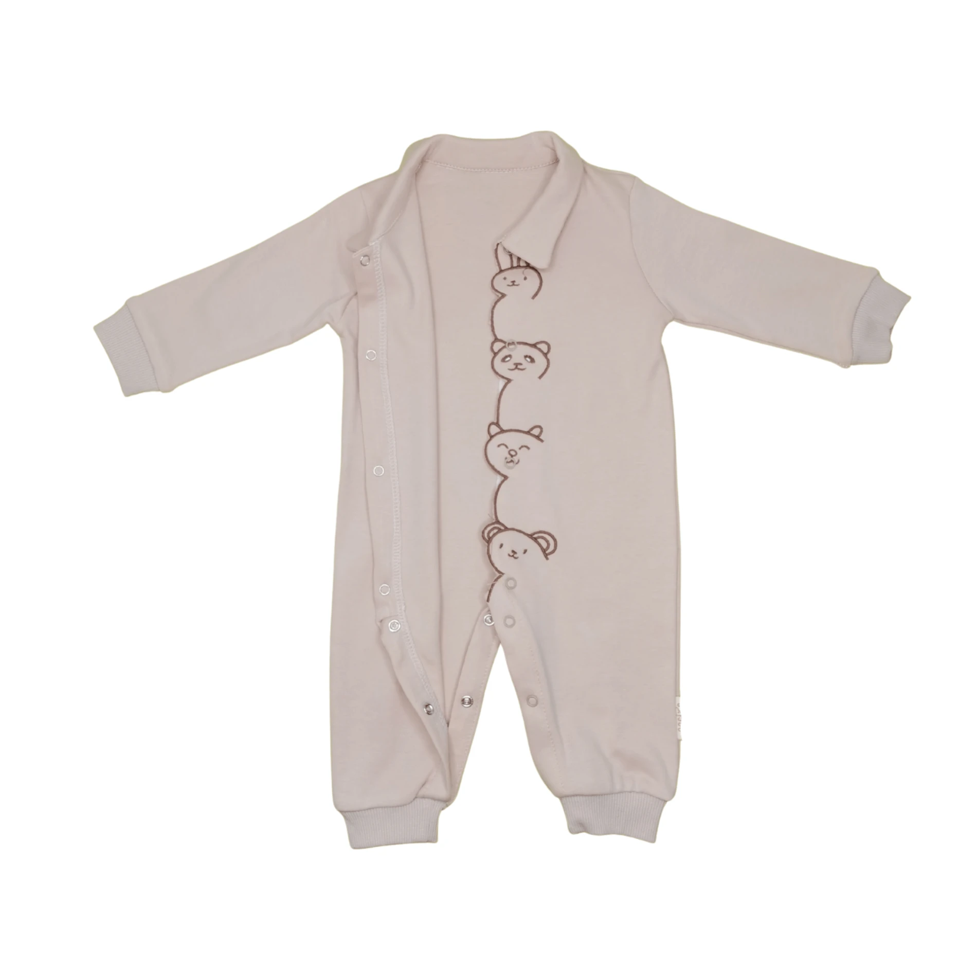 Zoo Nakışlı %100 Pamuk Mevsimlik Bebek Tulum