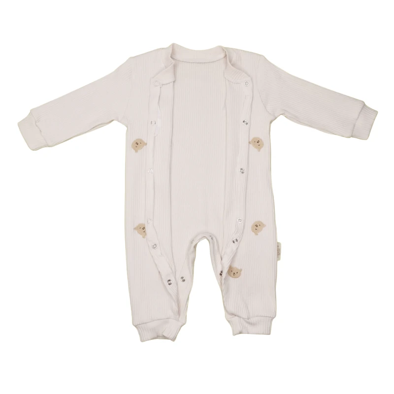 Minik Ayı Nakışlı Unisex Bebek Tulum