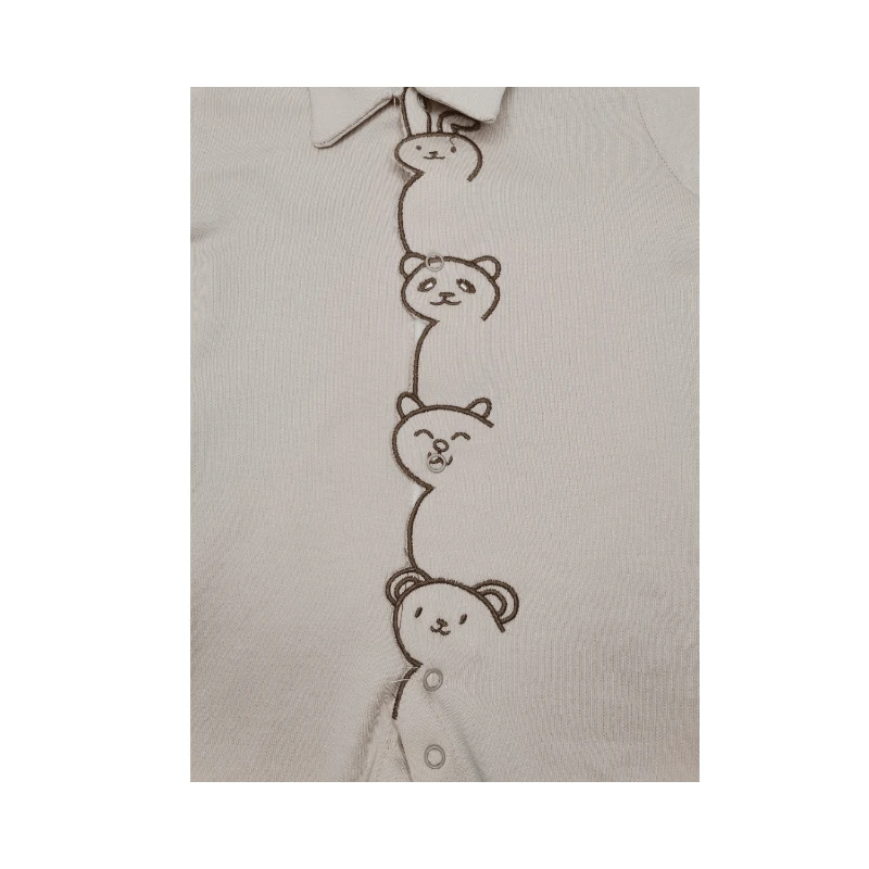 Zoo Nakışlı %100 Pamuk Mevsimlik Bebek Tulum