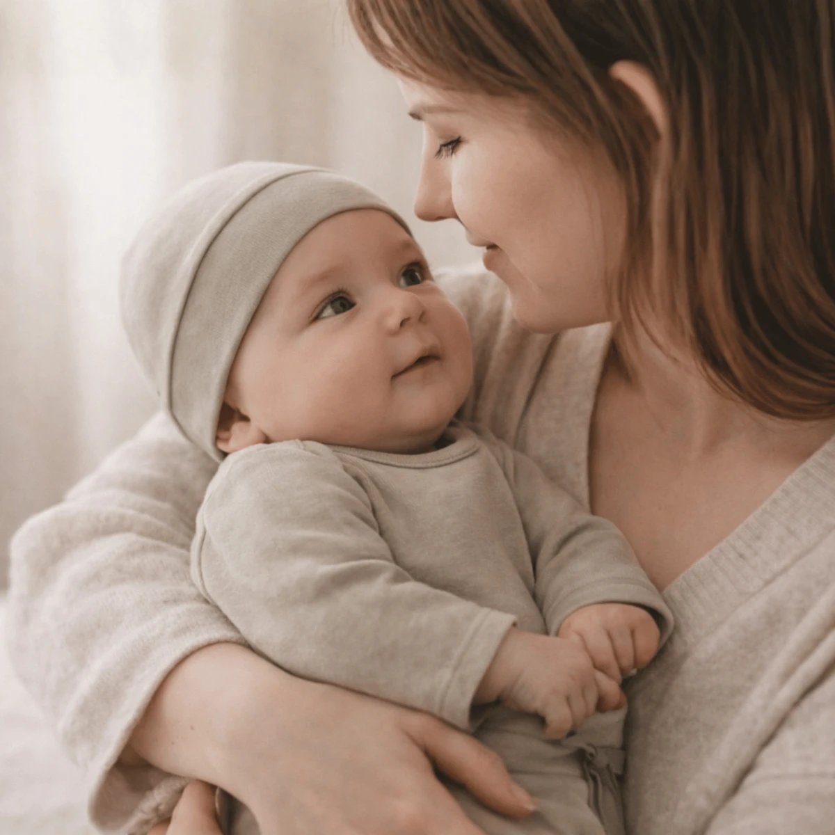 %100 Pamuk Penye Şapkalı Unisex Yenidoğan Bebek 3’lü Takım (Yeşil)