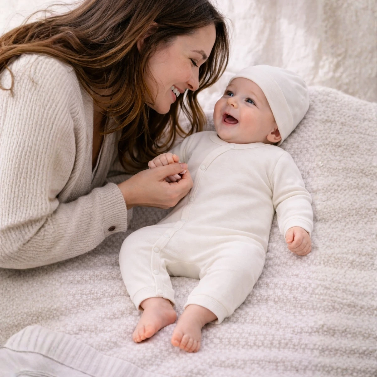 Yandan Çıtçıtlı %100 Pamuk İnterlok Uzun Kollu Unisex Bebek Tulum (Kolay Giyilen)