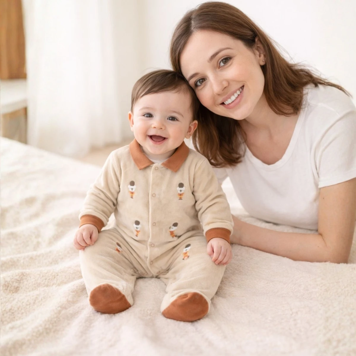 Erkek Bebek Toronto Asker Ayı Figürlü Tulum