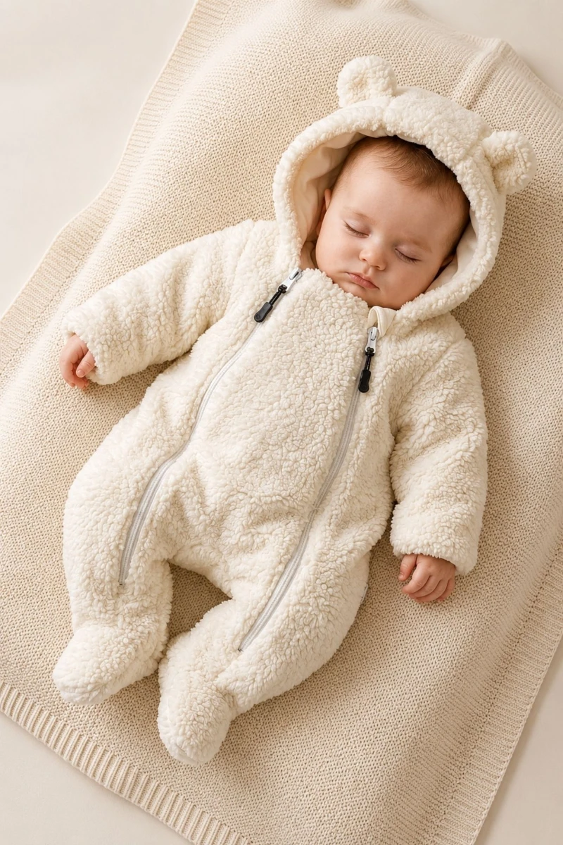 Welfsoft Peluş Bebek Tulumu– Beyaz
